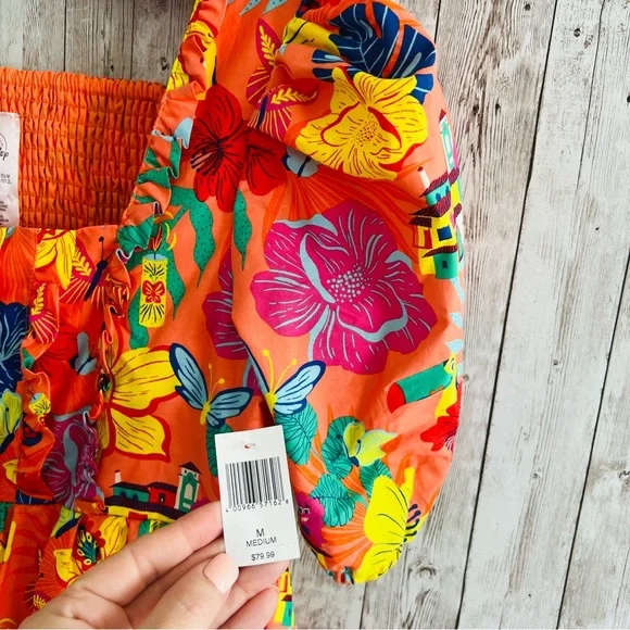 Disney Encanto Tiered Vibrant Floral Mini Dress New Medium - Picture 6 of 6